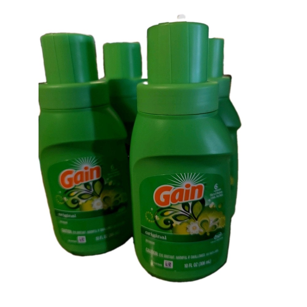 Gain Original Liquid Laundry Detergent, HE Compatible, 10 fl oz Each 6 Loads 4PK